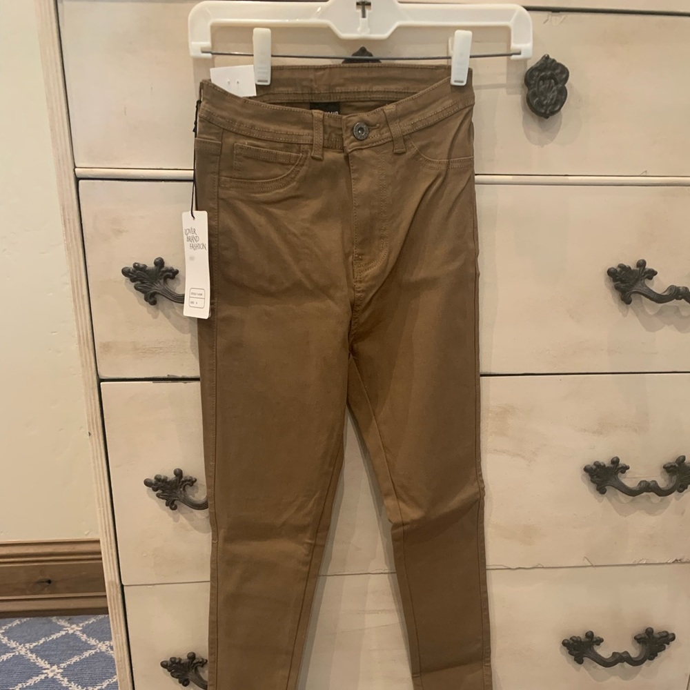 Dark camel jeans size Small - NWT